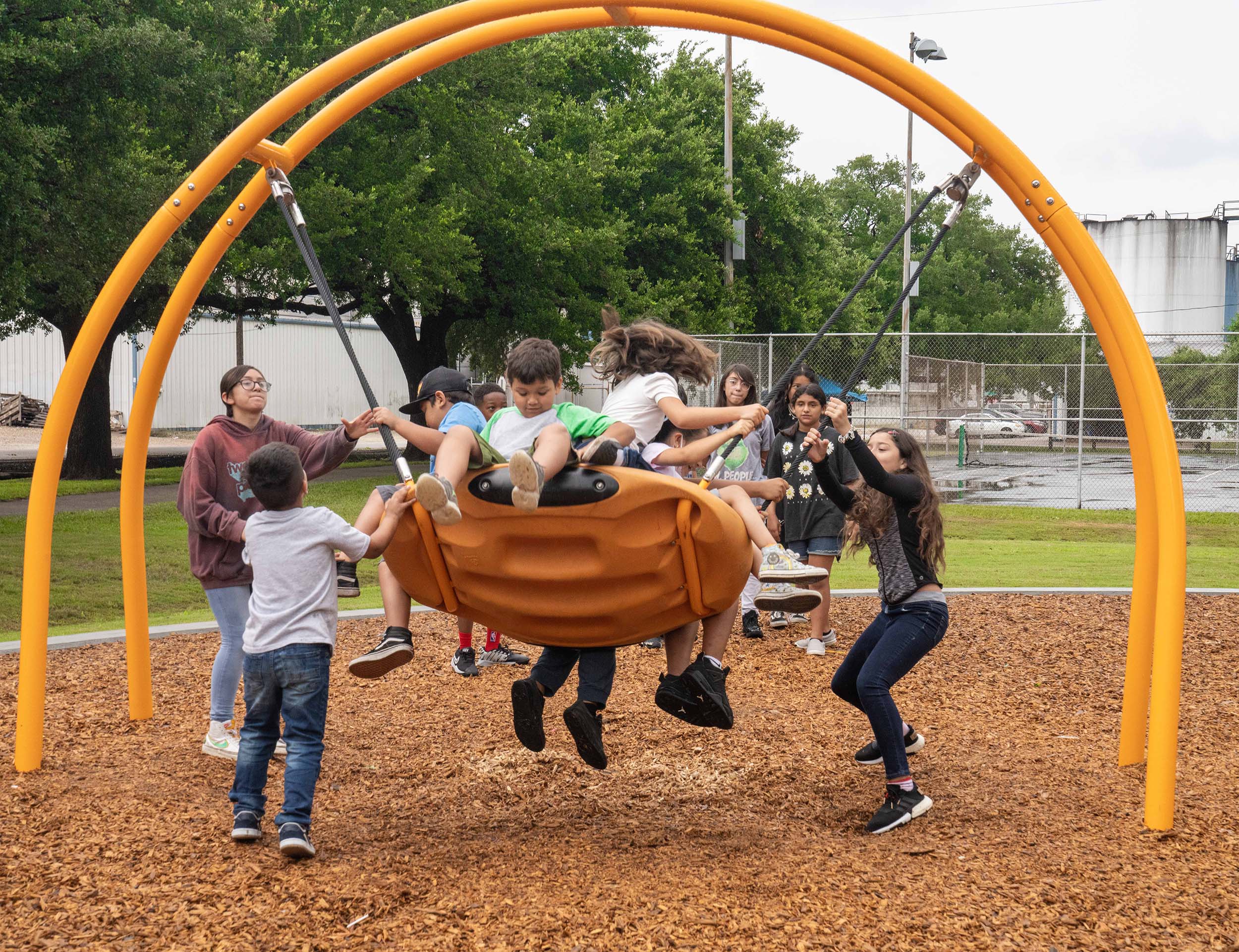 Children playing at new Hartman Park