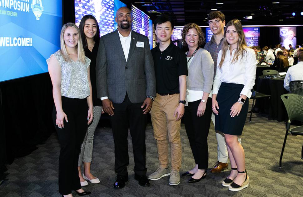 Seymour and Angela with Interns at Symposium