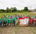 yd7610 Volunteers turn area of refinery land into butterfly waystation