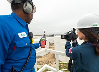 yd7610 employees using FLIR camera